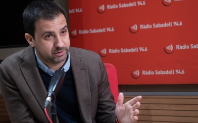 Pol Gibert durant una entrevista a Ràdio Sabadell