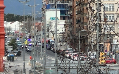 Una imatge de la Gran Via en aquests moments | Cedida