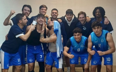 Celebració dels jugadors del Club al vestidor | Cedida