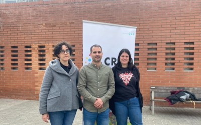 Anna Lara, Oriol Rifer i Aurora Murillo durant la roda de premsa