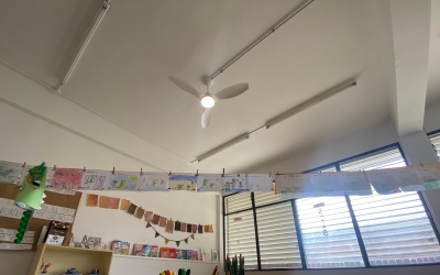 Un dels ventiladors de l'Escola Espronceda