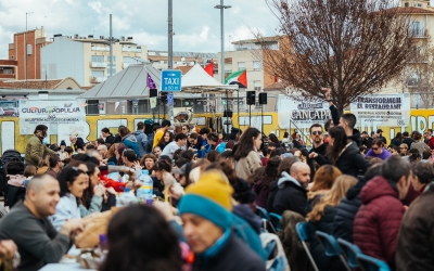 Imatge de la calçotada de Can Capablanca on va explotar el primer artefacte | Cedida