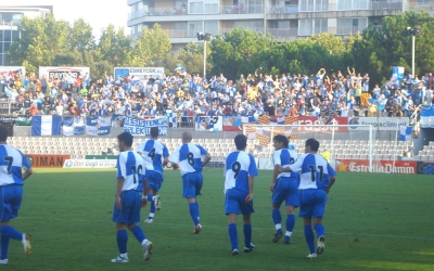 Eufòria arlequinada en un dels quatre gols | Arxiu RS946