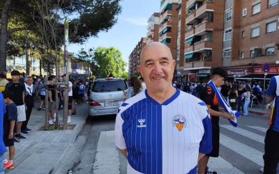 Benito González ahir a la prèvia pels voltants de la Nova Creu Alta | Sergi Park
