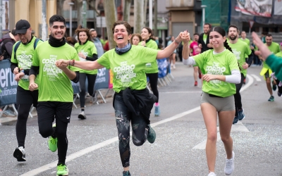 Imatge de l'arribada de la 'Corro contra el càncer' 2025