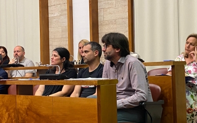 Aurora Murillo, Oriol Rifer i Guillem Fuster al ple municipal