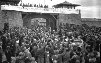 Imatge de l'alliberament de Mauthausen al maig de 1945 | Wikimedia Commons