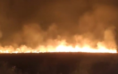 Imatge de les flames desenvolupades a Torre-romeu | @PlanetaArlQinat