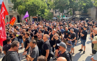 La manifestació a la plaça Sant Roc