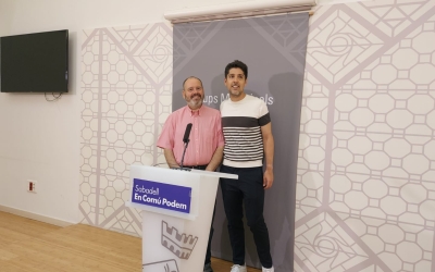 Joan Mena i David Cid en la roda de premsa d'avui