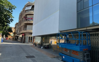 Façana neta de l'antic Museu del Gas
