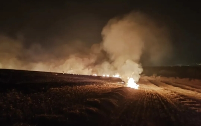 Imatge de les flames desenvolupades a Torre-romeu | ADF Sabadell