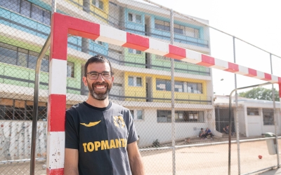 Oleguer Presas a les pistes de l'escola Samuntada