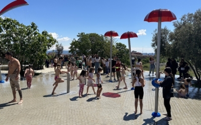 Els jocs d'aigua del Parc de les Aigües | Arxiu