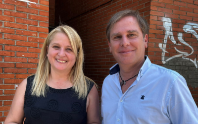 Nuria Acacio i Joan Garriga, aquest matí a Sabadell