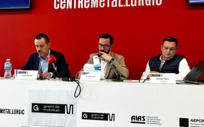 Jaume Llop, al centre, en la presentació de la Fira del Vehicle d'Ocasió | Arxiu