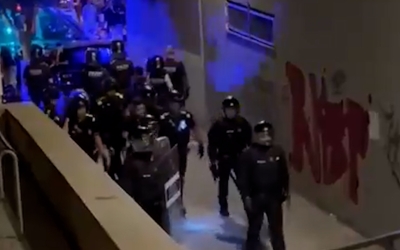 Antiavalots dels Mossos aquesta nit a Les Termes | Cedida