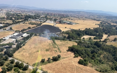 Imatge del foc a Terrassa