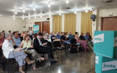 Imatge de l'assemblea de Junts d'ahir al vespre | Cedida