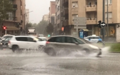 Sabadell en un dia de pluja | Arxiu