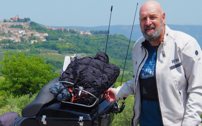 Jaume Marco, en el seu viatge amb moto fins a Rússia | cedida