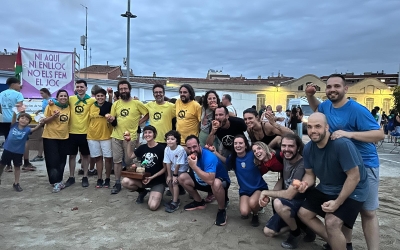 Foto de família dels tres guanyadors del Saballut de Ferro | Helena Molist