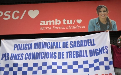 Moment de la manifestació policial del passat 15 de setembre