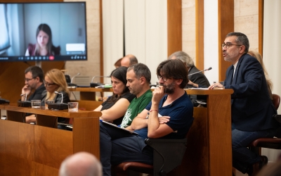 Gabriel Fernàndez en una intervenció al seu primer Ple com a regidor no adscrit