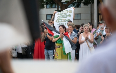 Concentració a la plaça Sant Roc a favor de Palestia | Roger Benet