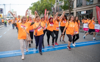 Alguns participants durant la primera edició de la 'Race for life'| Arxiu