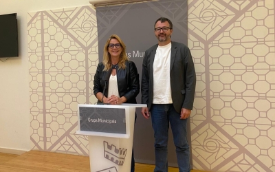 Sílvia Renom i Santi Valls, regidors d'Esquerra Republicana de Sabadell