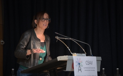 Marta Farrés durant la IV Convenció estatal sobre l'amiant | Roger Benet