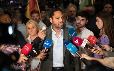 Ignacio Garriga durant el seu discurs a Sabadell