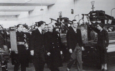 Franco en una visita a Sabadell