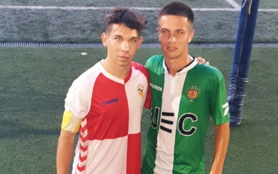 Astals i Mulero després d'enfrontar-se en un Cornellà-Sabadell juvenil | Cedida