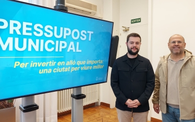 Eloi cortés, portaveu del govern i Antonio Rodríguez Galián, regidor de Serveis Econòmics | Roger Benet