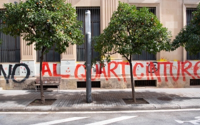Pintada contra el Quart Cinturó a Sabadell