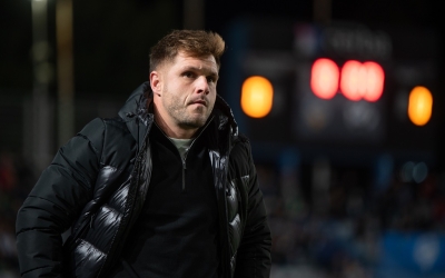 Ferran Costa dirigint l'últim partit a la Nova Creu Alta | Roger Benet