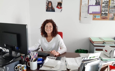 Olga Jímenez al seu despatx de l'Ajuntament de Sabadell