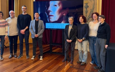 Les entitats i el regidor de Cultura, Carles de la Rosa, a la roda de premsa | Mireia Sans