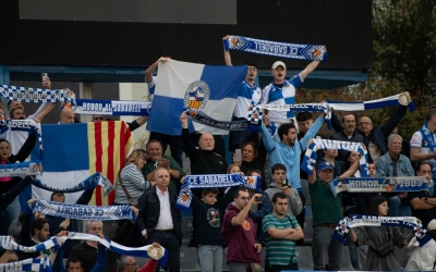 Afició arlequinada Sabadell Nàstic