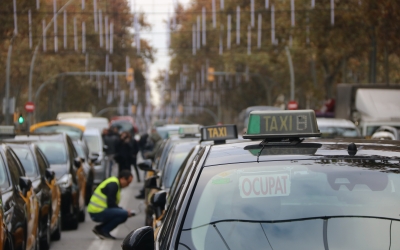 La mobilització dels taxis a Barcelona | ACN