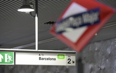 L'andana de l'estació de Sabadell Plaça Major | Arxiu