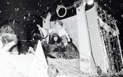 La neu va fer acte de presència durant la cavalcada de Reis de l'any 1985