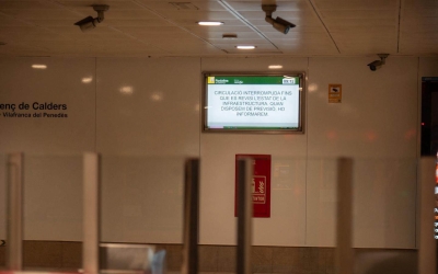 L'estació de Sabadell Centre de Renfe aquest matí