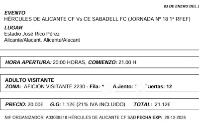 Entrada Hércules-Sabadell