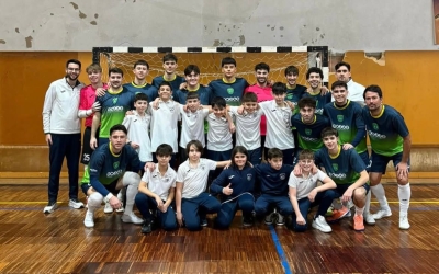 Foto de família abans del partit davant el Caldes| FS Pia