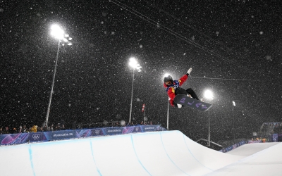 Castellet avui a Livigno durant la seva cinquena final olímpica | JJOO