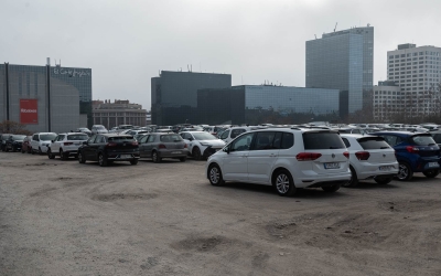 La situació actual de l'aparcament de sorra de l'Eix Macià