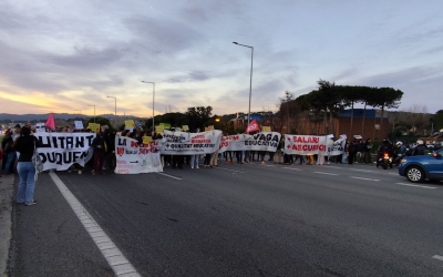 Els mestres han tallat la C-58 a l'alçada de Sant Quirze | Cedida